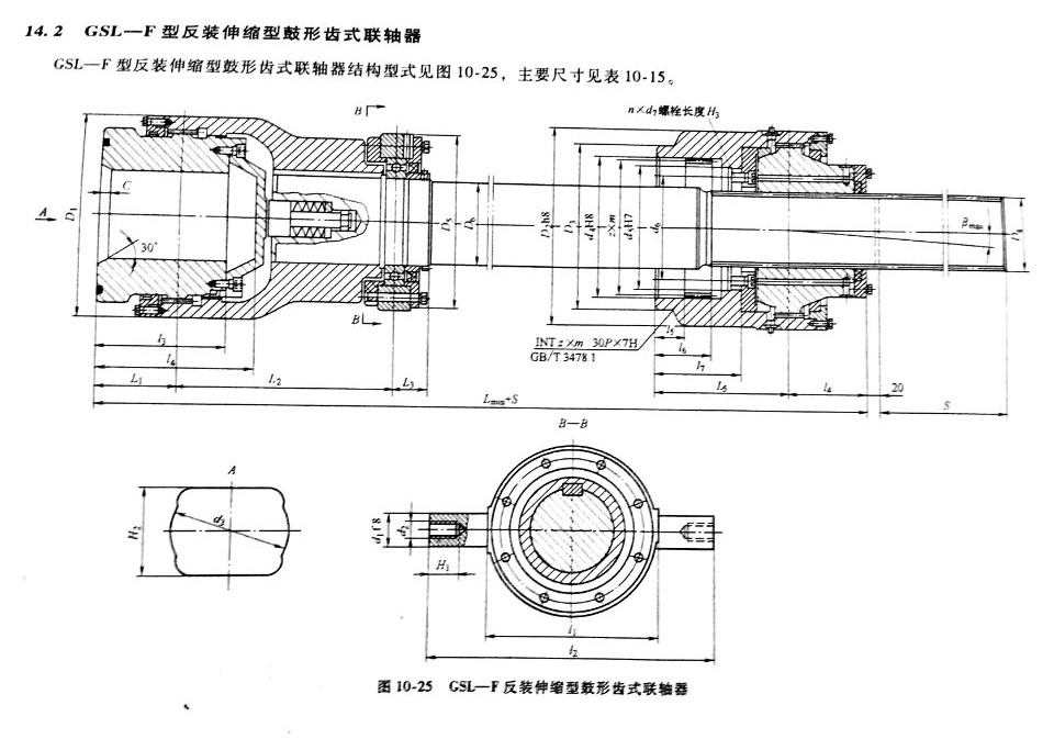 萬盛GSL-F反裝伸縮鼓型齒式聯(lián)軸器